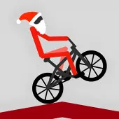 Santa on Wheelie Bike